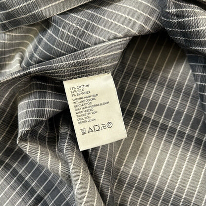 Tommy Bahama Shirt Mens XLT Gray Black Lazlo Ombre Stripe Button Up LS NEW $168