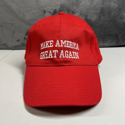Trump Make American Great again Hat Cap Red White Usa Patriotic Adjustable Mens