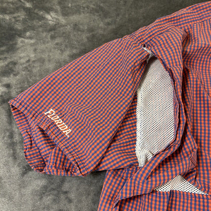 Columbia Florida Gators Shirt Mens Extra Large Orange Blue Check Super Bonehead