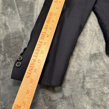 Lauren Ralph Lauren Blazer Suit Jacket Mens 48L Navy Wool Sport Coat Stretch