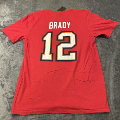 Tampa Bay Buccaneers Shirt LOT Mens Medium Gray Red Short Sleeve NFL Brady NEW