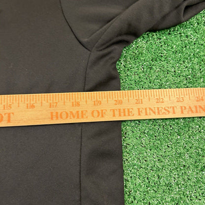 Nike Therma Fit Sweater Mens Medium Black Gray Sweatshirt Big Swoosh Hoodie