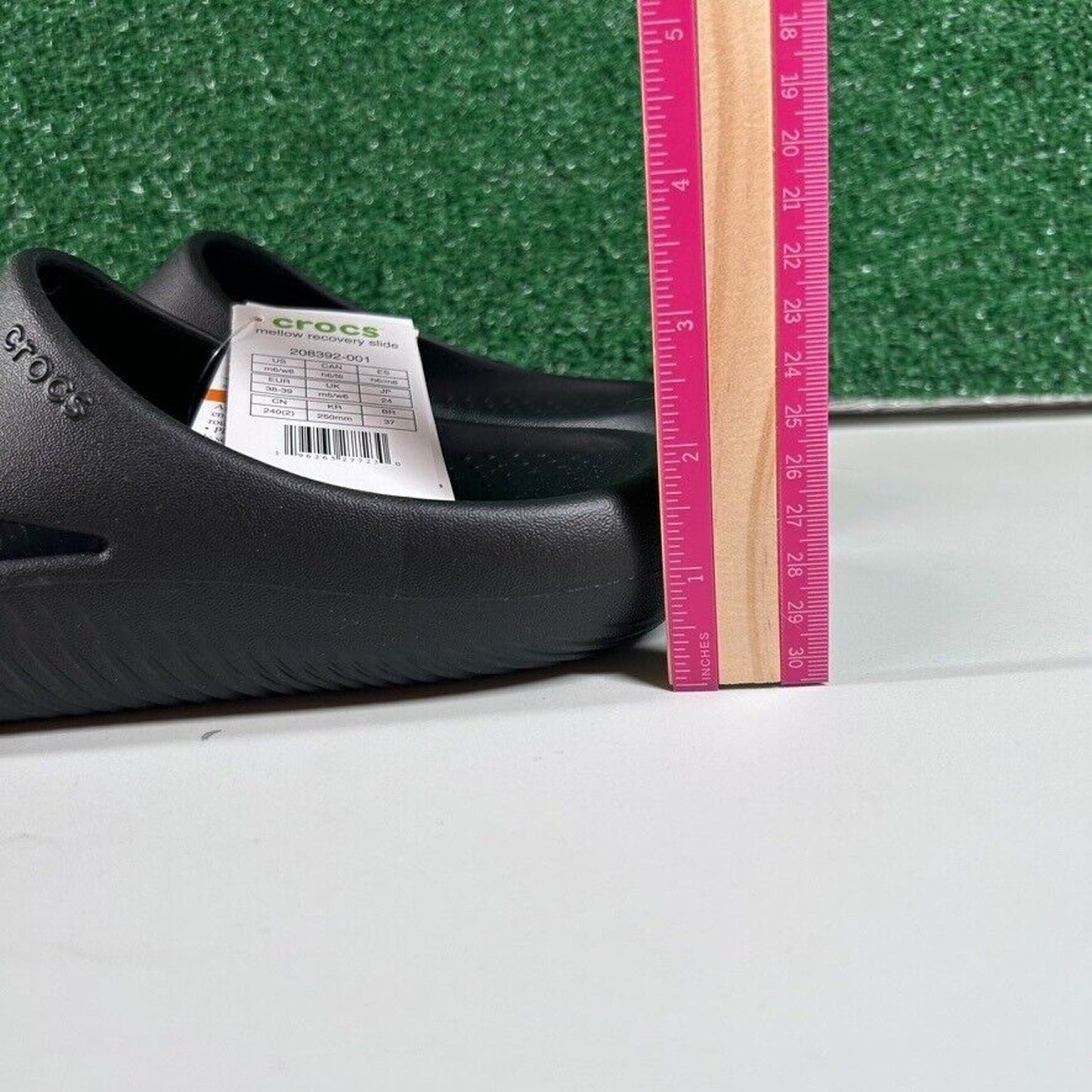 Crocs Mellow Recovery Slide Sandals Comfort Lightweight Black Womens 8 New