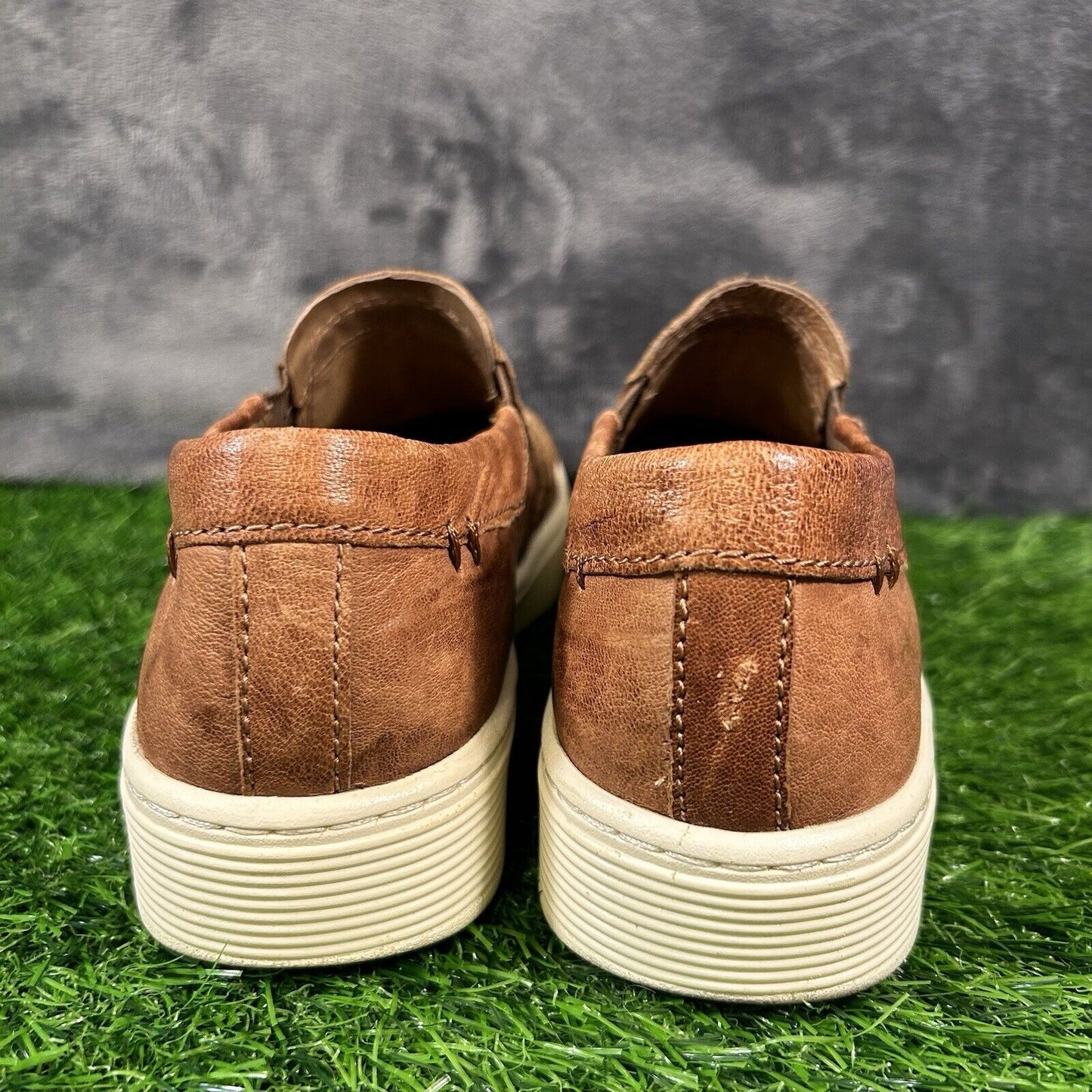 Sofft Somers III Womens 8.5 M Brown Leather Shoes Sneakers Slip On Casual Work