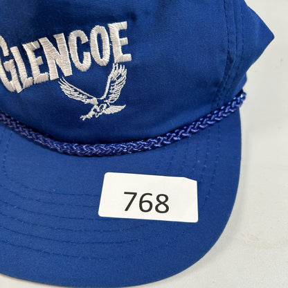 Vintage Glencoe Hat Cap Mens Strap Back Blue Rope Otto Cap Retro Adjustable