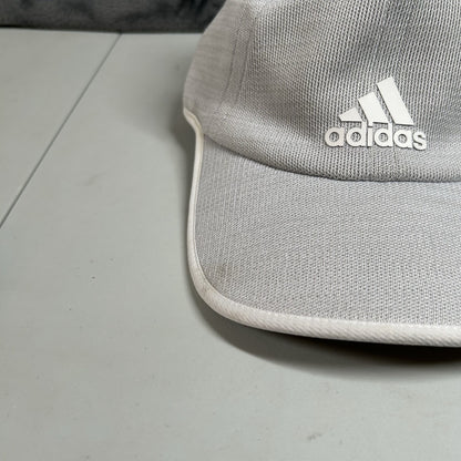 Adidas Climacool Mesh Hat Cap Mens Gray White Lightweight Running Adjustable