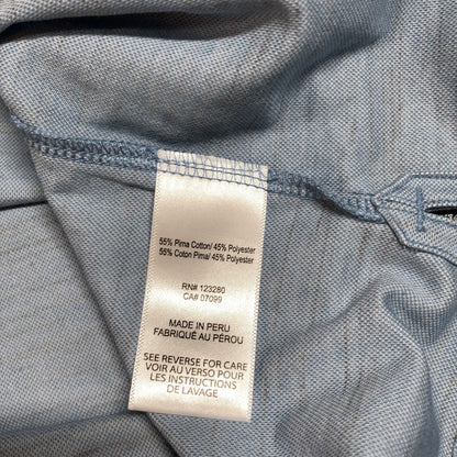 Travis Mathew Shirt Mens XXL 2XL Blue Pocket Golf Athletic Pima Short Sleeve