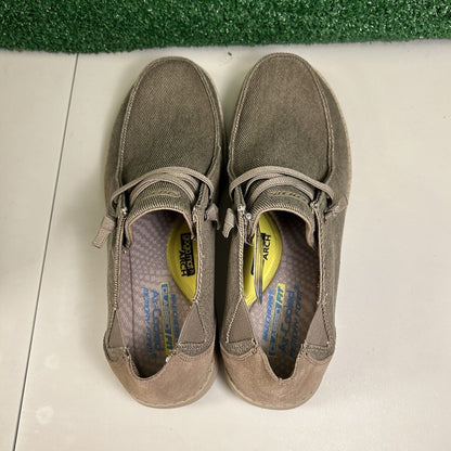 Skechers Melson Raymon Mens 11 Khaki Shoes Loafers Walking Comfort Slip On NEW