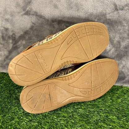 Sperry Top Sider Loafer Womens 9.5 M Brown Leather Boat Shoes Casual Outdoor