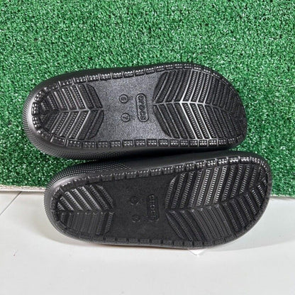 Crocs Classic Puff Mocs Black Slip On Casual Comfort Shoes Lined Womens 7 New