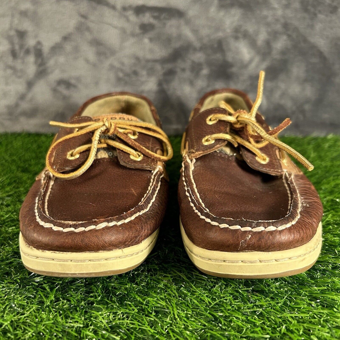 Sperry Top Sider Loafer Womens 9.5 M Brown Leather Boat Shoes Casual Outdoor