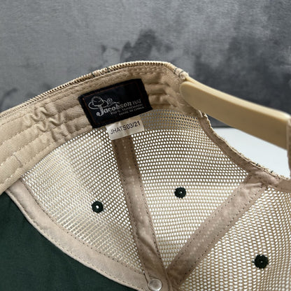 Lookout Mountain Trucker Hat Cap Mens Snapback Green Tan Patch Logo Adjustable