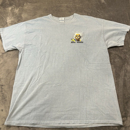 Vintage Maui Hawaii Shirt Mens Extra Large Blue Short Sleeve T-Shirt Gildan