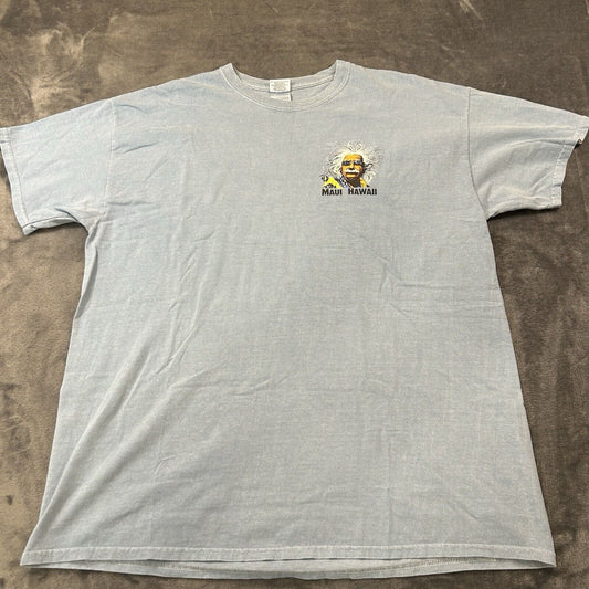 Vintage Maui Hawaii Shirt Mens Extra Large Blue Short Sleeve T-Shirt Gildan