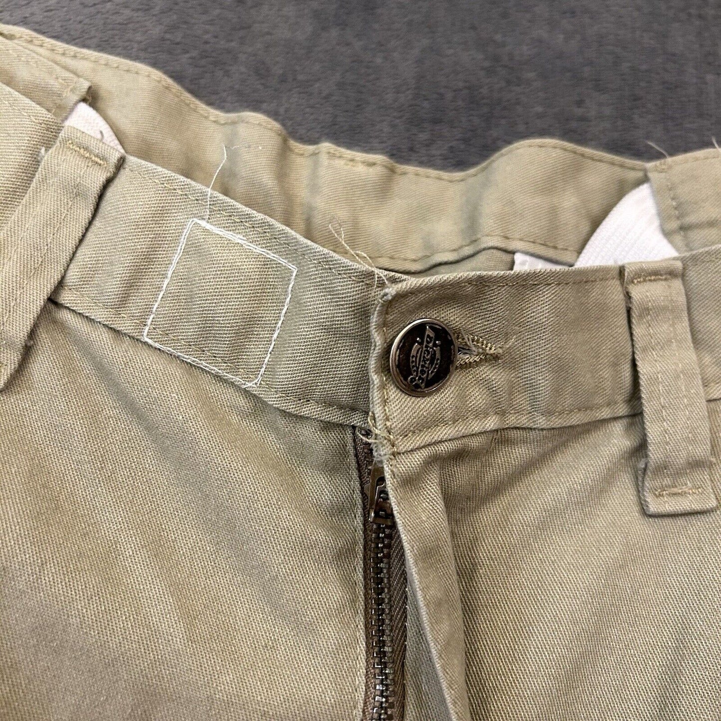 Dickies Chino Pants Mens 34x32" Brown Straight Work Canvas Wrokwear Casual