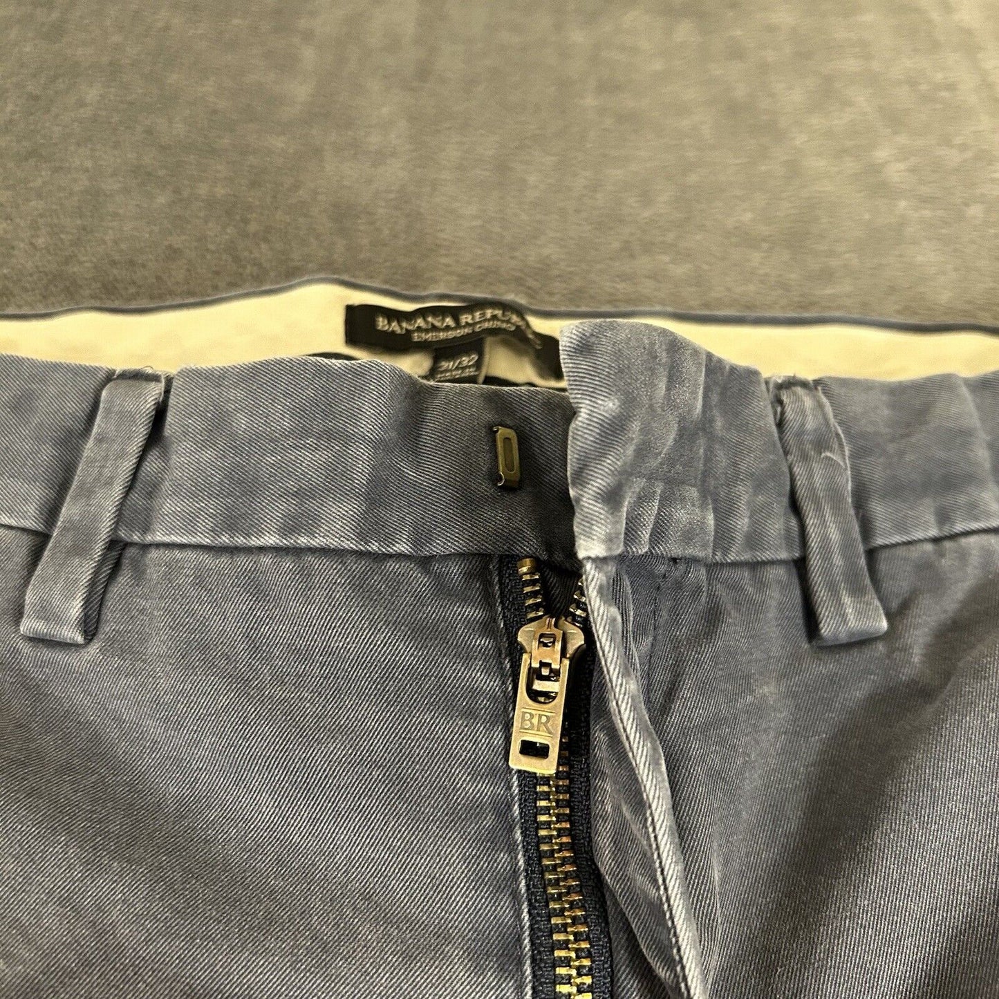 Banana Republic Emerson Chino Pants Mens 31x32" Blue Khaki Casual Work Canvas