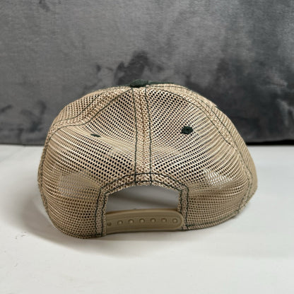 Lookout Mountain Trucker Hat Cap Mens Snapback Green Tan Patch Logo Adjustable