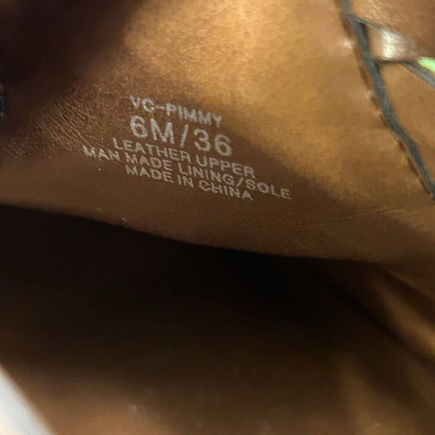 Vince Camuto Pimmy Boots Womens 6 M Brown Leather Ankle Booties Zip Up Heeled