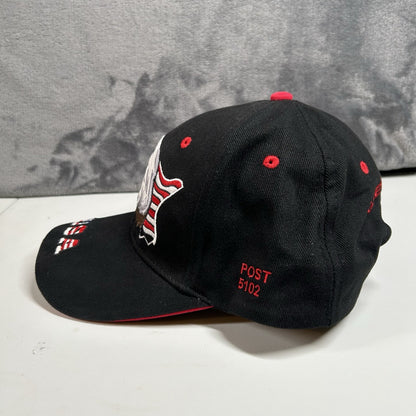 Eagle Usa Baseball Hat Cap Mens Strap Back Black Red Patriotic Troops Adjustable