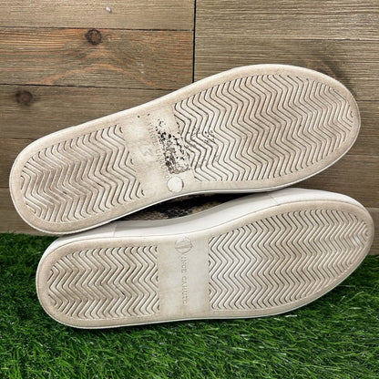 Vince Camuto Korliz Shoes Womens 8 M Beige Black Leather Snakeskin Platform