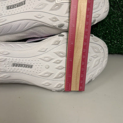 Skechers Breathe Easy Loafers Womens 7 M White Shoes Slip On Comfort Walking NEW