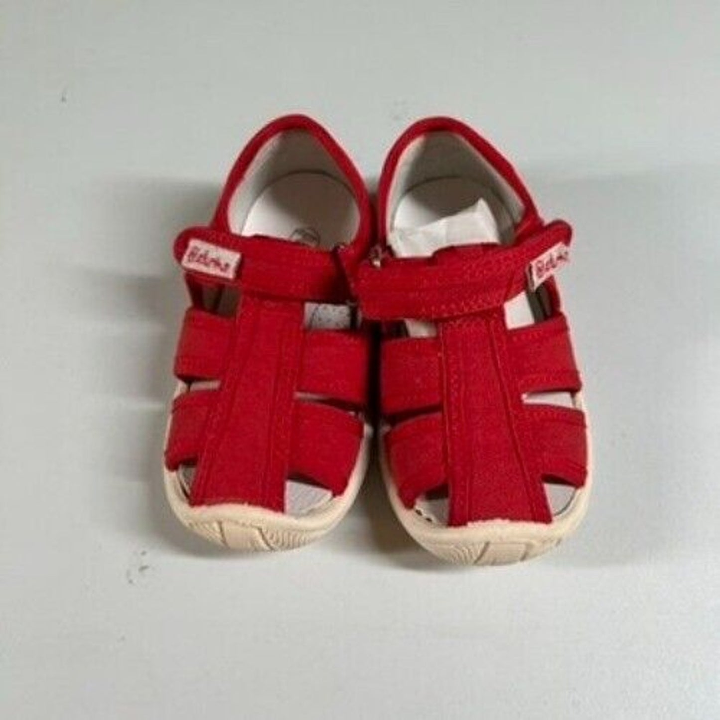 Naturino Red Canvas Fisherman Sandals Toddler Shoes Summer Play Size 5.5/6C 22EU