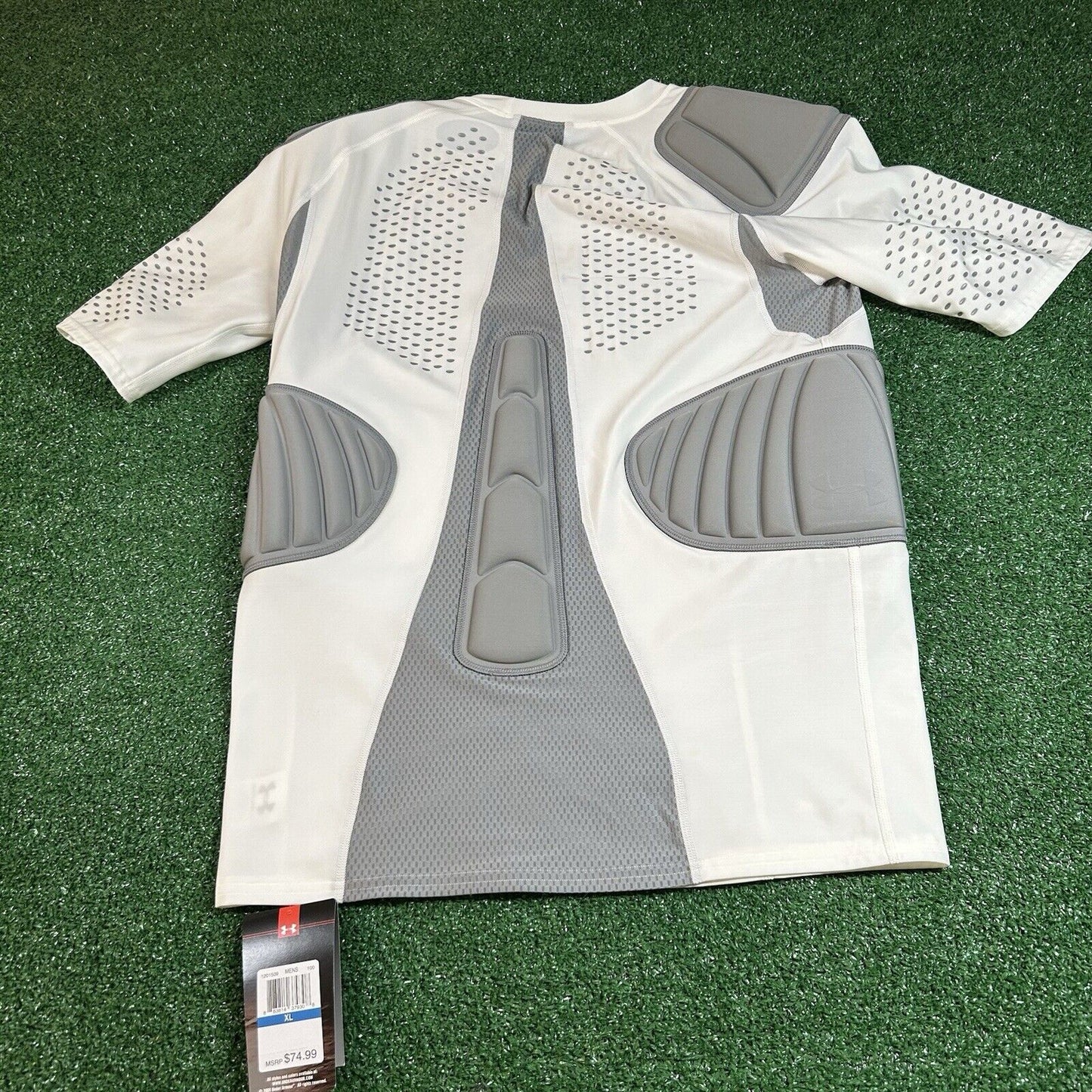 Under Armour MPZ2 Padded Shirt Mens Extra Large White Compression MSRP $75 New