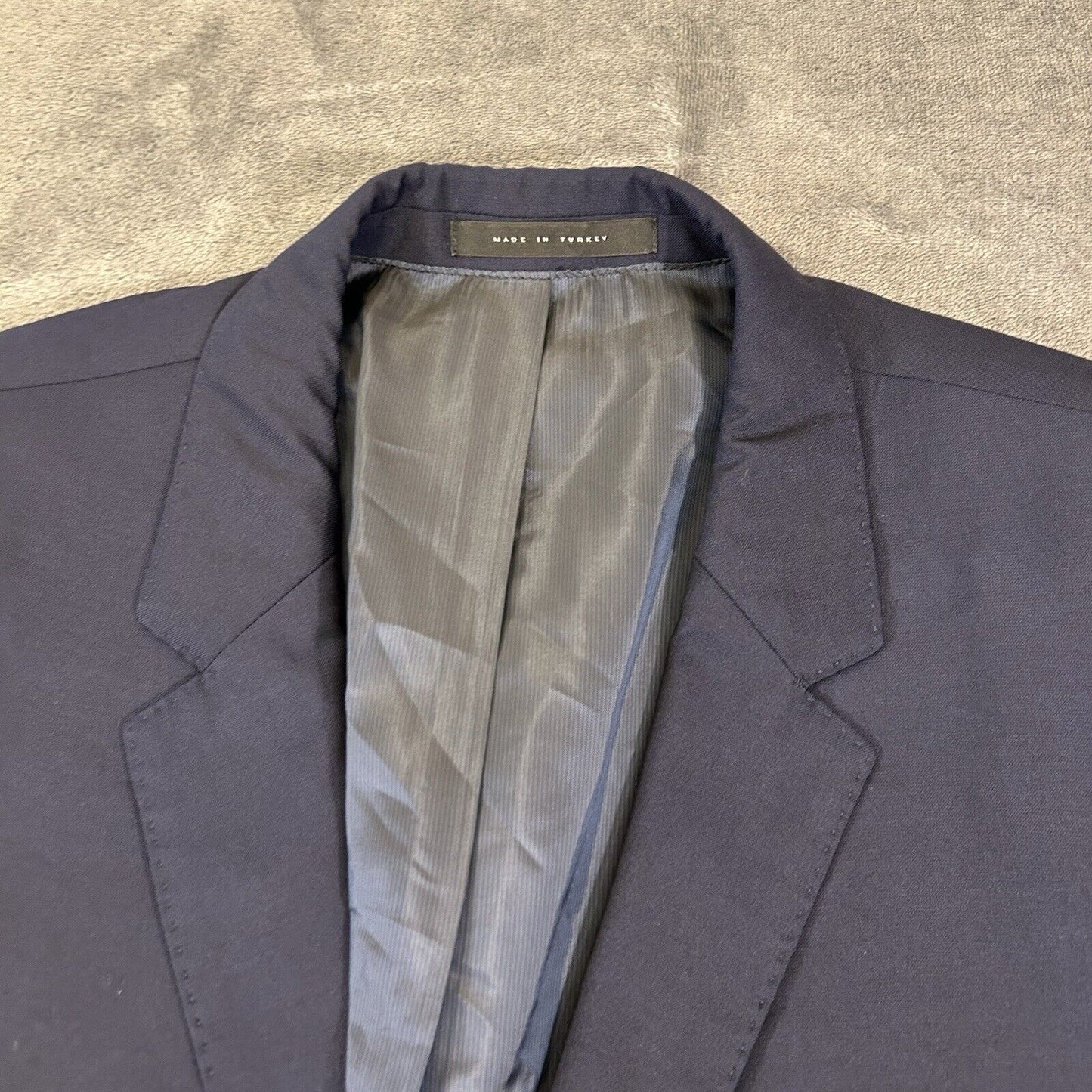 Hugo Boss Blazer Mens 42L Blue Wool Super 110 Sport Coat Suit Jacket Made Italy