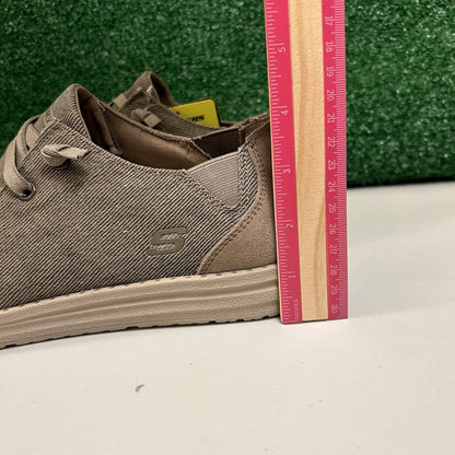 Skechers Melson Raymon Mens 11 Khaki Shoes Loafers Walking Comfort Slip On NEW