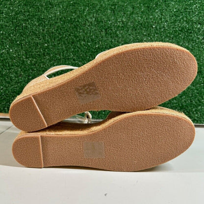 Jack Rogers Palmer Espadrille Wedge Sandals Ankle Strap Beige Womens 7.5 M