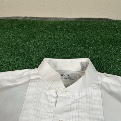 Raffinati Dress Shirt Mens Extra Large White 17-17.5 35/36 Button Up Long Sleeve