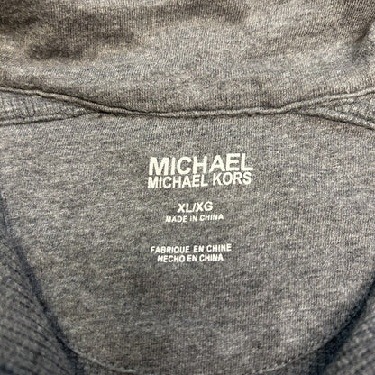 Michael Kors Sweater Mens Extra Large Gray Pullover Quarter Zip Sweatshirt