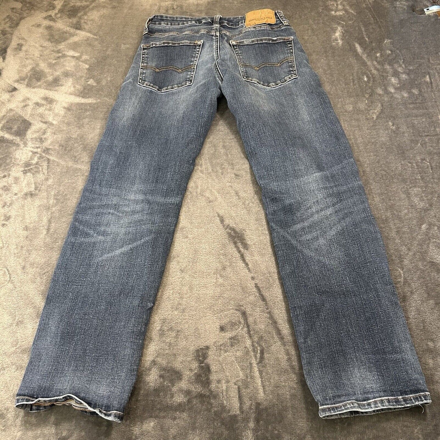 American Eagle Jeans Mens 28x30" Blue Straight Leg Denim Pants Work Casual Flex