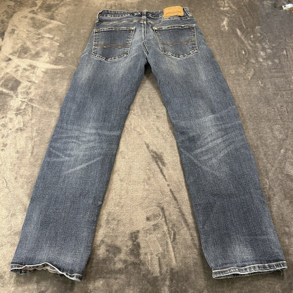 American Eagle Jeans Mens 28x30" Blue Straight Leg Denim Pants Work Casual Flex