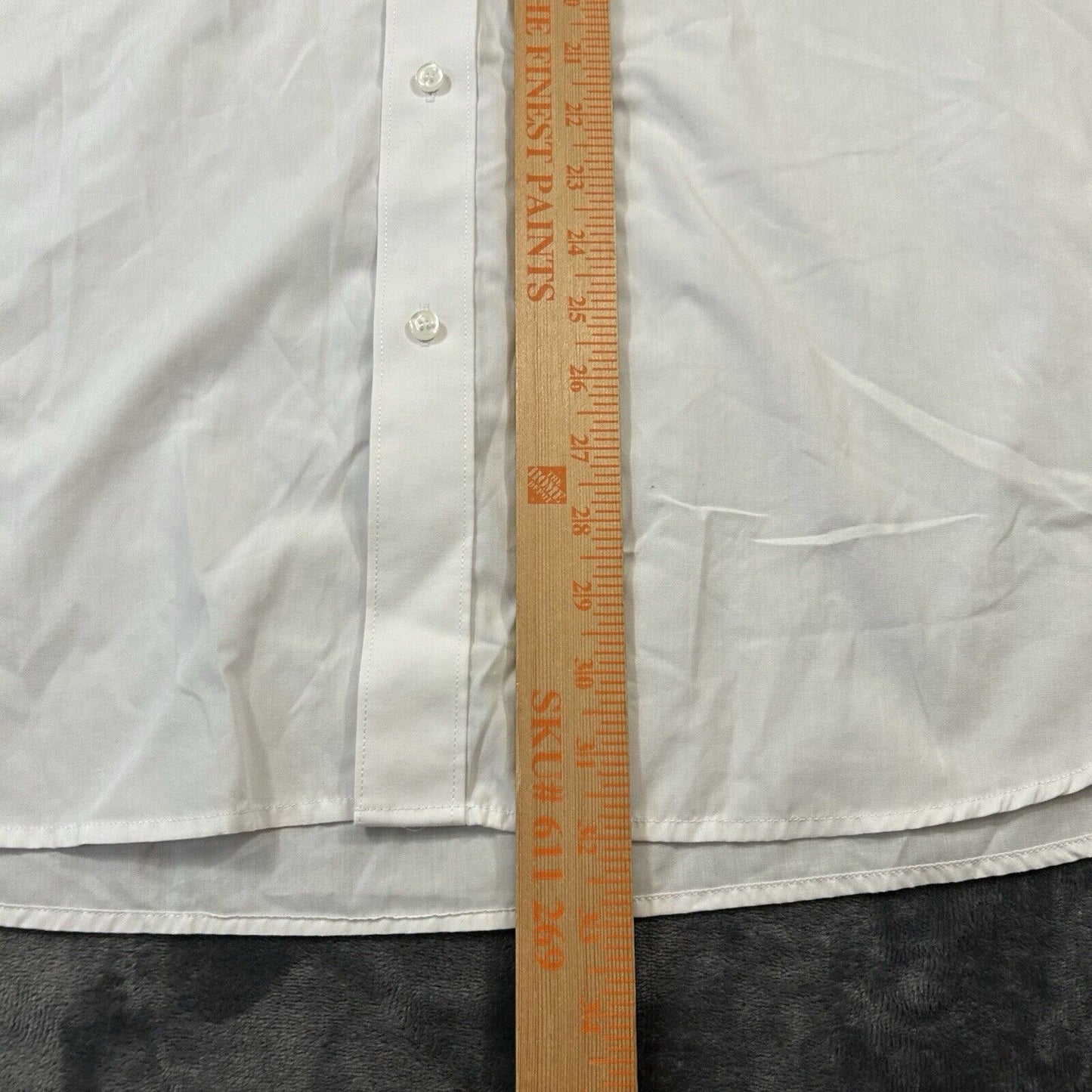 Giovanni Uomo Dress Shirt Mens 18.5 34/35 White Button Up Long Sleeve Formal