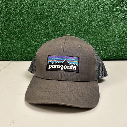 Patagonia Trucker Hat Cap Mens Snapback Gray Outdoor Meshback Adjustable Canvas