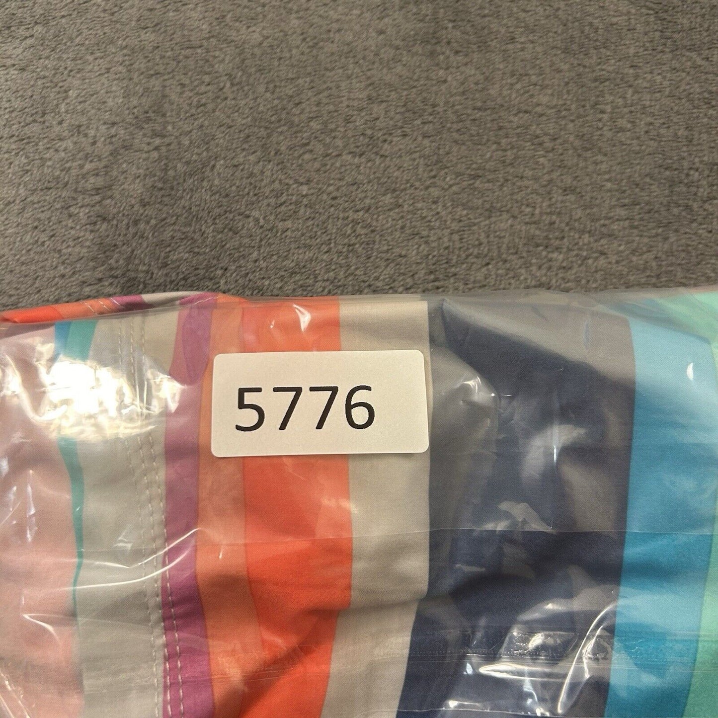 SAXX Betawave 2N1 Board Shorts Men 34" Orange Blue Striped Drawstring Swim NEW