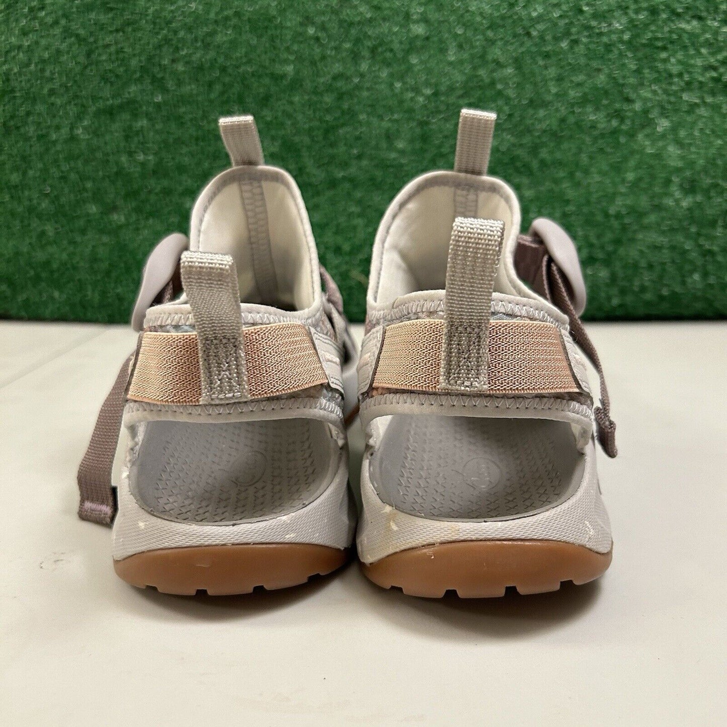 Chaco Odyssey All Terrain Sandals Women 9-9.5 Gray Purple Hiking Outdoor Comfort