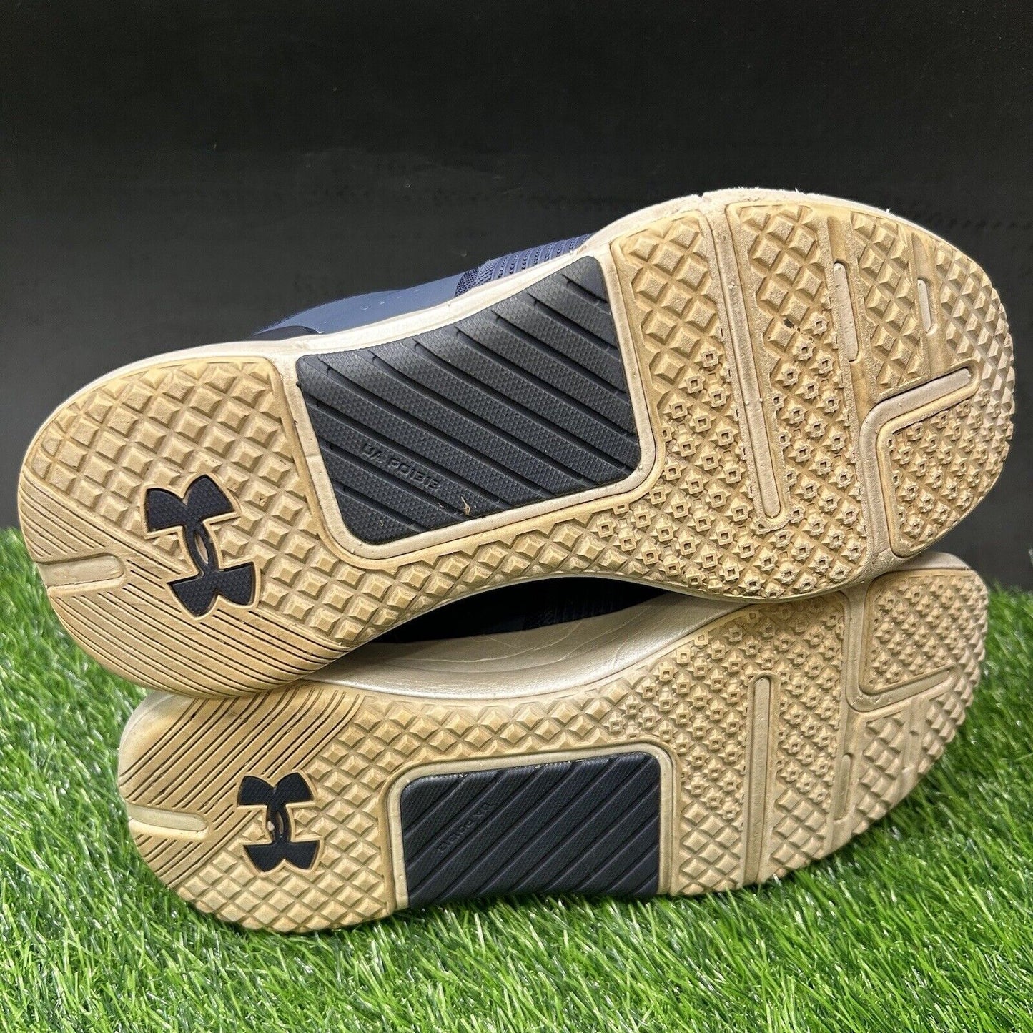 Under Armour HOVR Rise Womens 8 Blue Biege Shoes Sneakers Running Athletic Gym