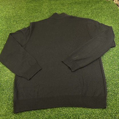 Banana Republic Sweater Mens Extra Large Navy Silk Cashmere Pullover Sweatshirt