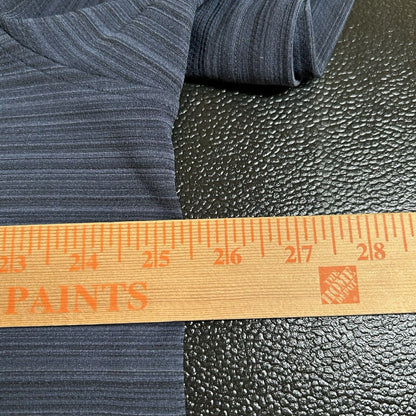 Fila Golf Polo Shirt Mens XXL 2XL Navy Striped Golf Athletic Fit Short Sleeve