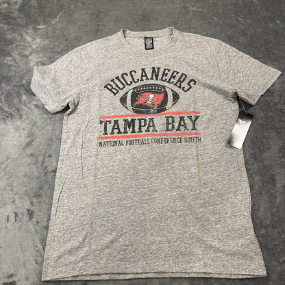 Tampa Bay Buccaneers Shirt LOT Mens Medium Gray Red Short Sleeve NFL Brady NEW