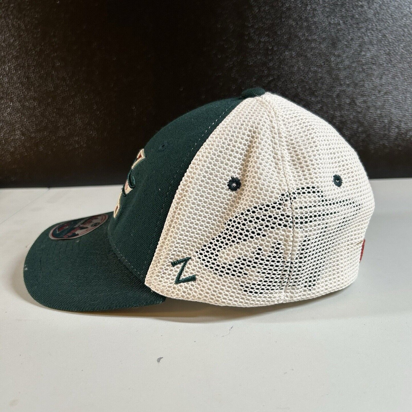 Minnesota Wild Hat Cap Mens Small Green Beige Zephyr Z-fit Hockey Lodge NHL New