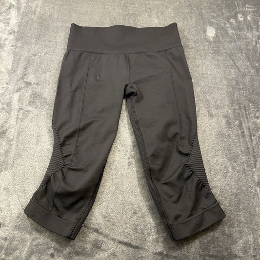 Lululemon Pants Womens 27x17" Black Athletic Running Capri Elastic Waist Casual