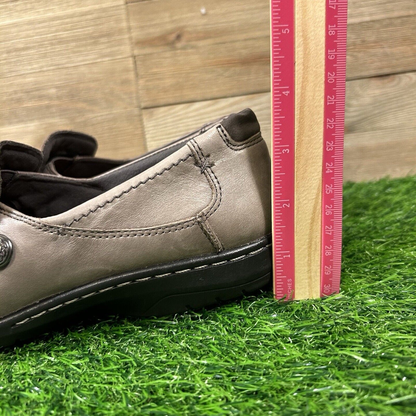 Cobb Hill Paulette Loafers Womens 7.5 M Gray Shoes Leather Casual Comfort Button