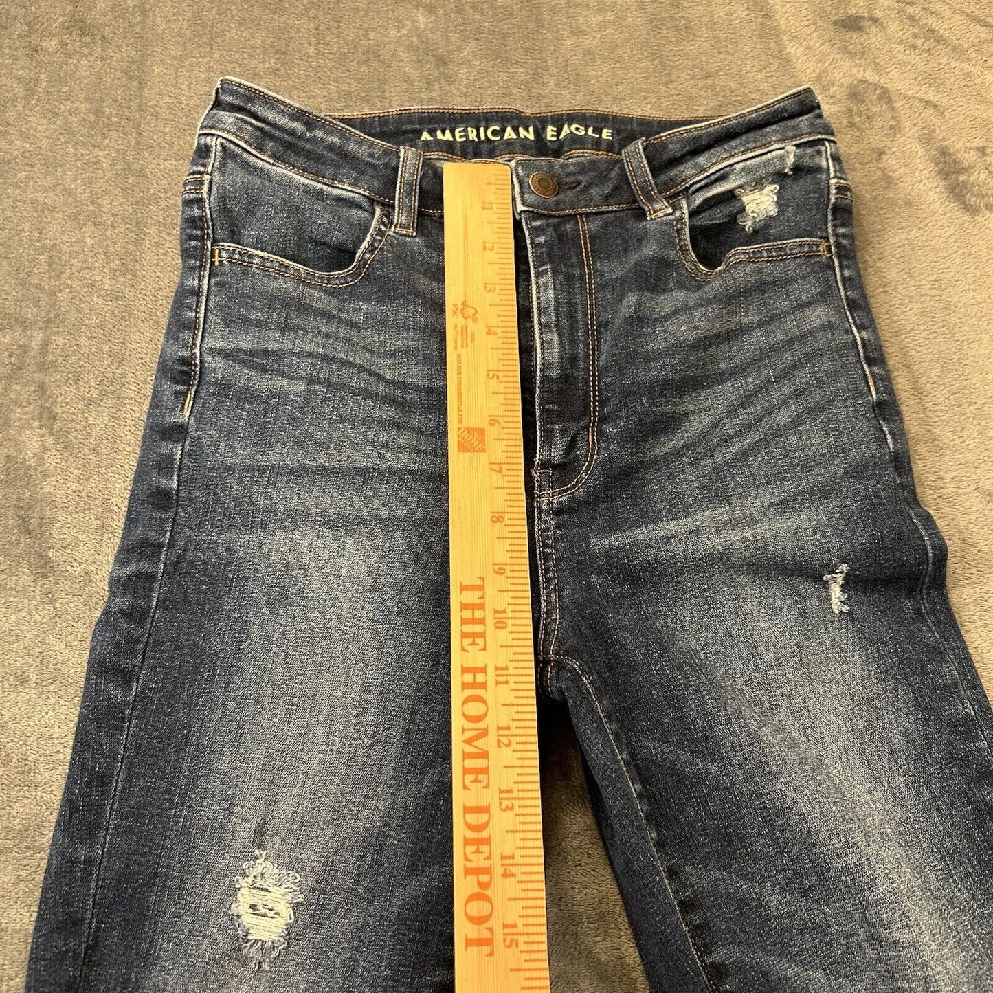 American Eagle Jeans Womens 6 28x30" Blue Super Highest Rise Jegging Stretch