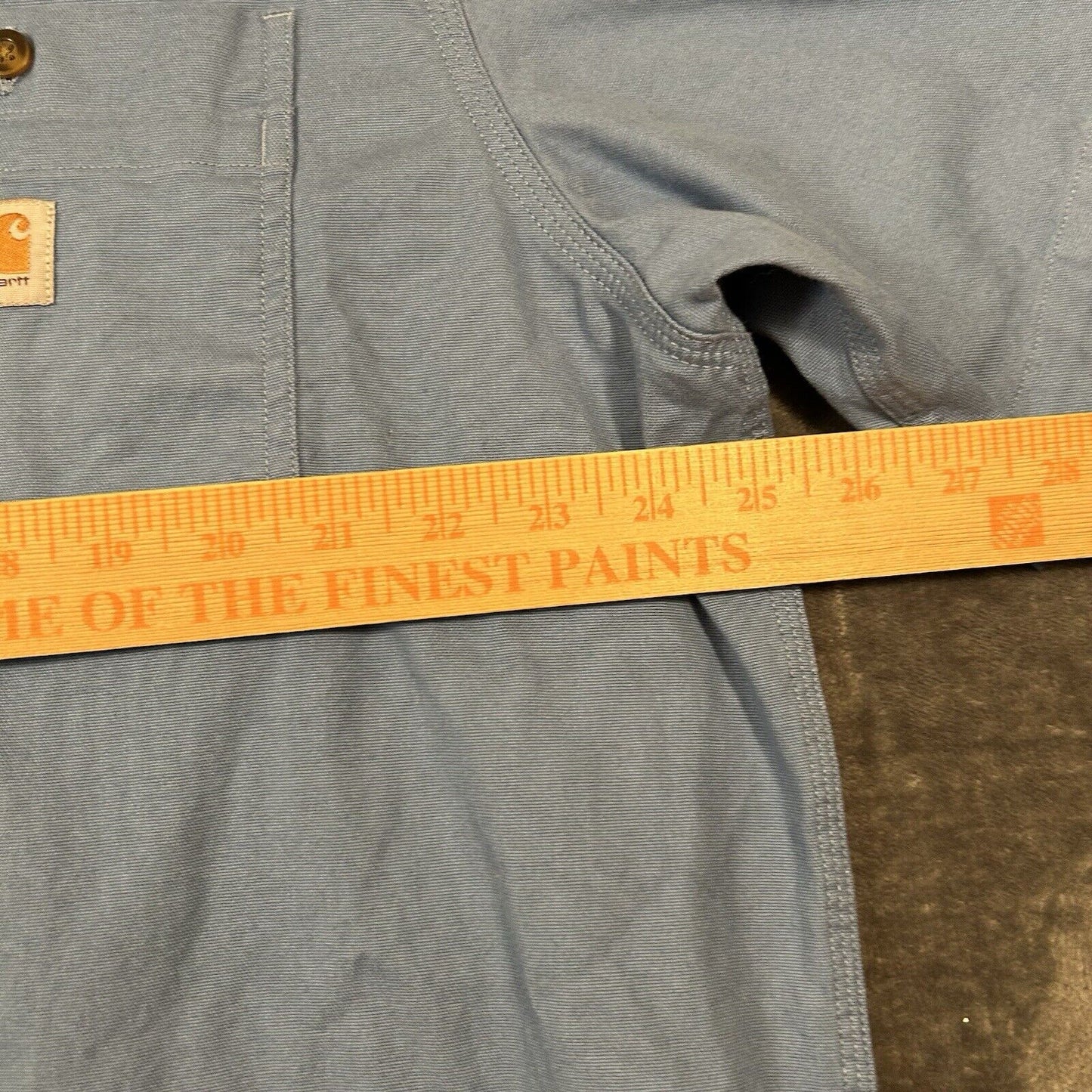 Carhartt Shirt Mens Extra Large Blue Button Up Short Sleeve Relaxed Fit Workwear