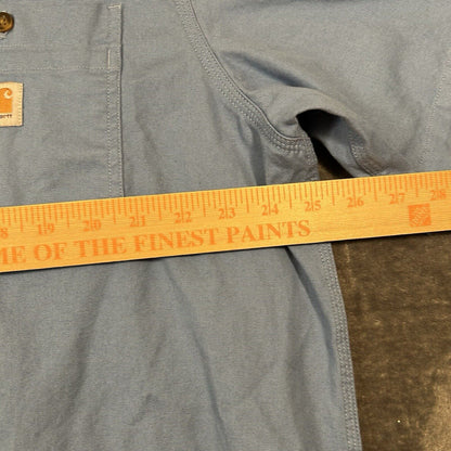 Carhartt Shirt Mens Extra Large Blue Button Up Short Sleeve Relaxed Fit Workwear