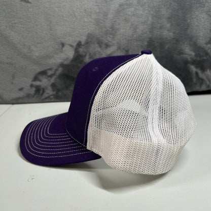 Planet Fitness Trucker Hat Cap Mens Snapback Purple White Employee Adjustable