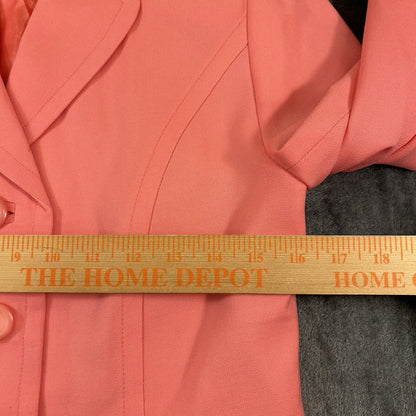Pendleton Blazer Womens 4 Petite Peach Pink Jacket Virgin Wool Vintage 4 Button